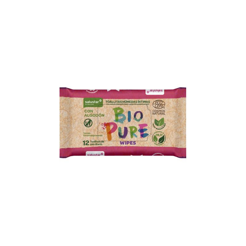 TOALLITAS INTIMAS ALGODON SALUSTAR BIO PURE 12U