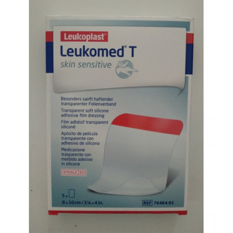 LEUKOMED T Plus Skin Sensitive 8 Cmx10 Cm 5 U