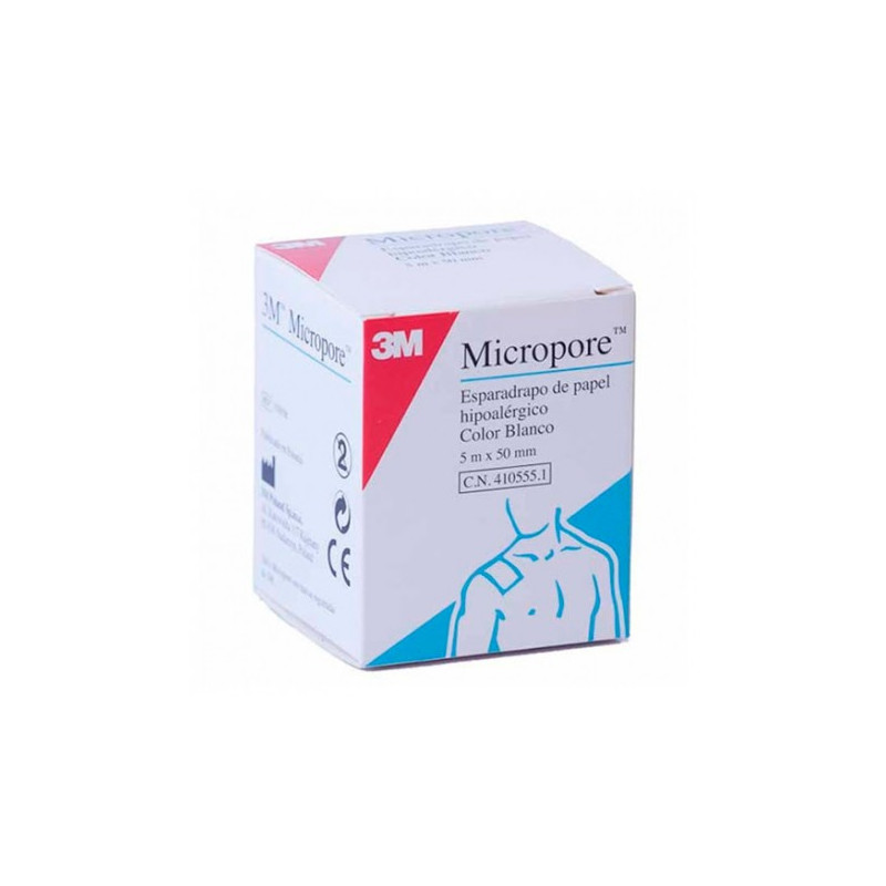 3M Micropore Caja 1 Rollo Blanco 5M X 5cm 60u