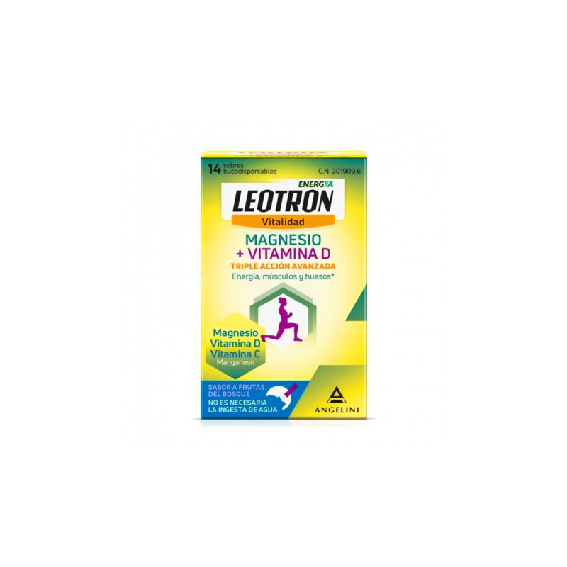 LEOTRON Magnesio + Vitamina D 14 sobres bucodispersables