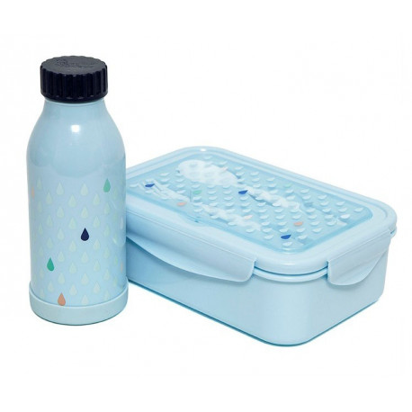 TUTETE Fiambrera Bento Drops Azul