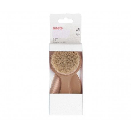 TUTETE Set Peine y Cepillo Caramelo