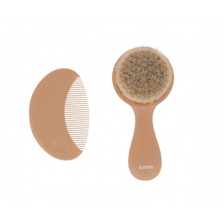 TUTETE Set Peine y Cepillo Caramelo