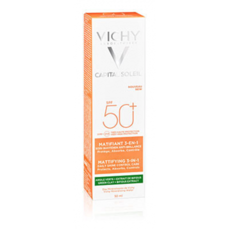 VICHY Fotoprotector Diario Matificante 3 en 1 SPF50+ 50 ml