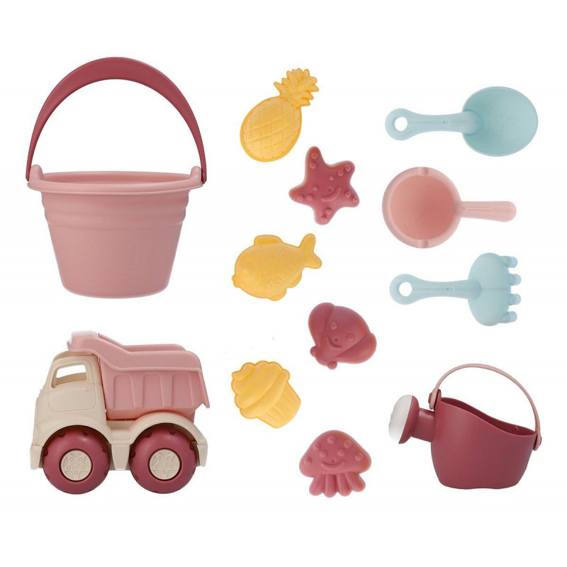 TUTETE Set Juguetes Playa Nordic Magenta Camión 6 uds