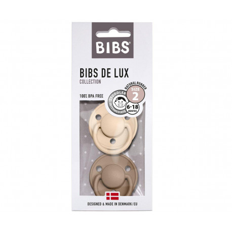 TUTETE Bibs Chupete Lux Color Vainilla/Dark Oak 0-6 Meses