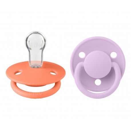 TUTETE Bibs Chupetes De Lux Papaya/Violet Sky 0-3 Años 2 Uds