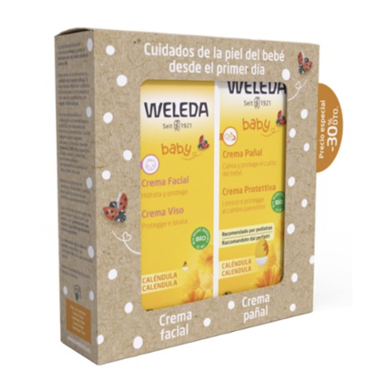 WELEDA Pack Verano Crema Facial 50 ml + Crema Pañal 75 ml