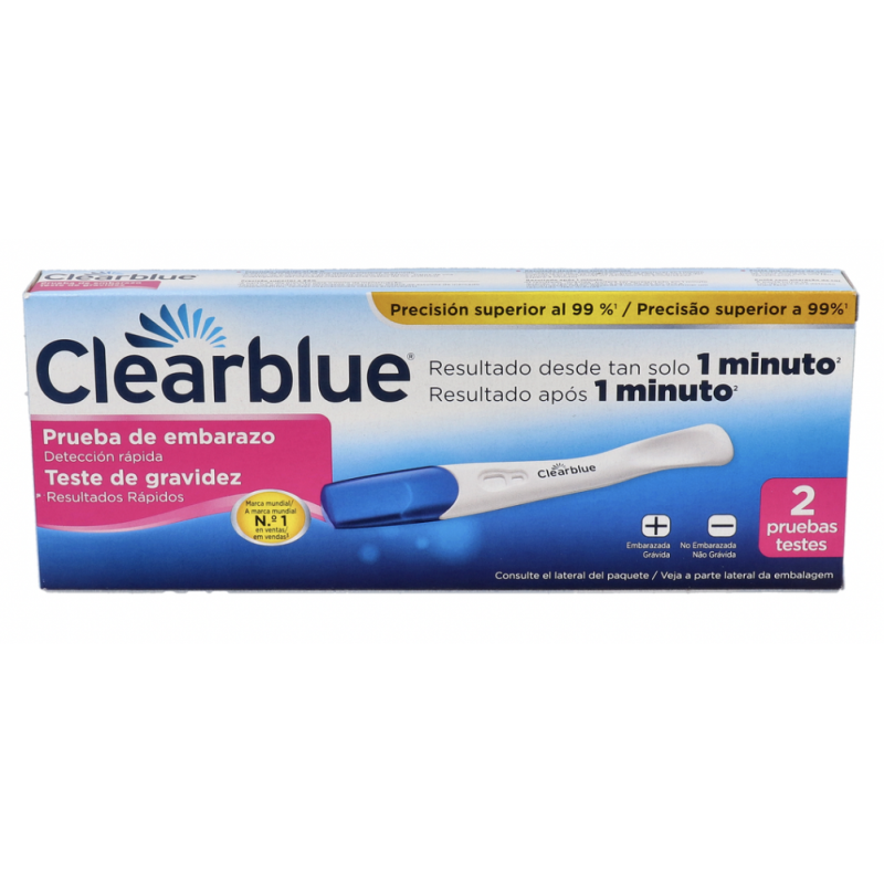 CLEARBLUE Test de Embarazo Detección Rápida 2 Uds