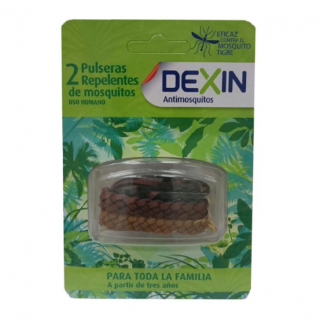 DEXIN Antimosquitos Tribal Pulsera Repelente 2 Unidades