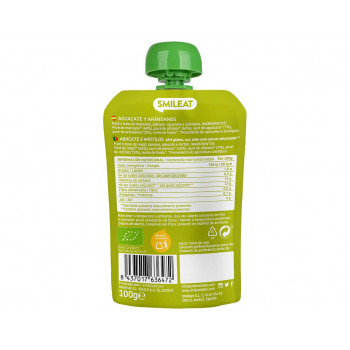 SMILEAT Pouch Aguacate y Arándanos 100 g