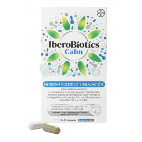 IBEROBIOTICS Calm Bienestar Digestivo y Relajación 2 x 14 Cápsulas