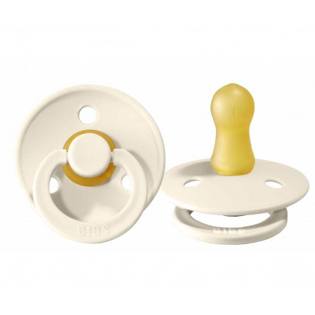 TUTETE Bibs Colour Round Pacifier Blush/Ivory 6-18 Meses 2 Uds