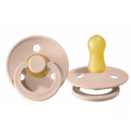 TUTETE Bibs Colour Round Pacifier Blush/Ivory 6-18 Meses 2 Uds