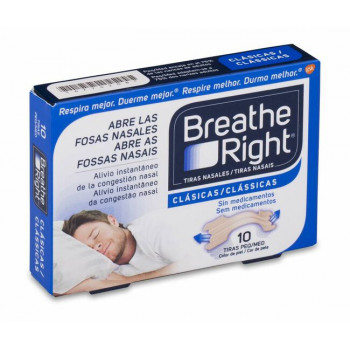 BREATHE RIGHT Clásicas Tiras Nasales 10 Unidades