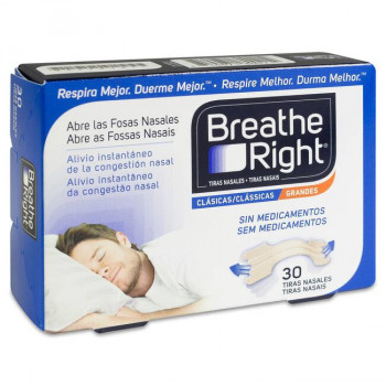 BREATHE RIGHT Clásicas Tiras Nasales 30 Unidades