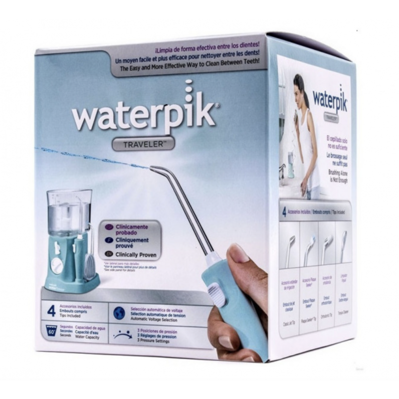 WATERPIK WP- 300 Irrigador Bucal Eléctrico Traveler con Adaptador