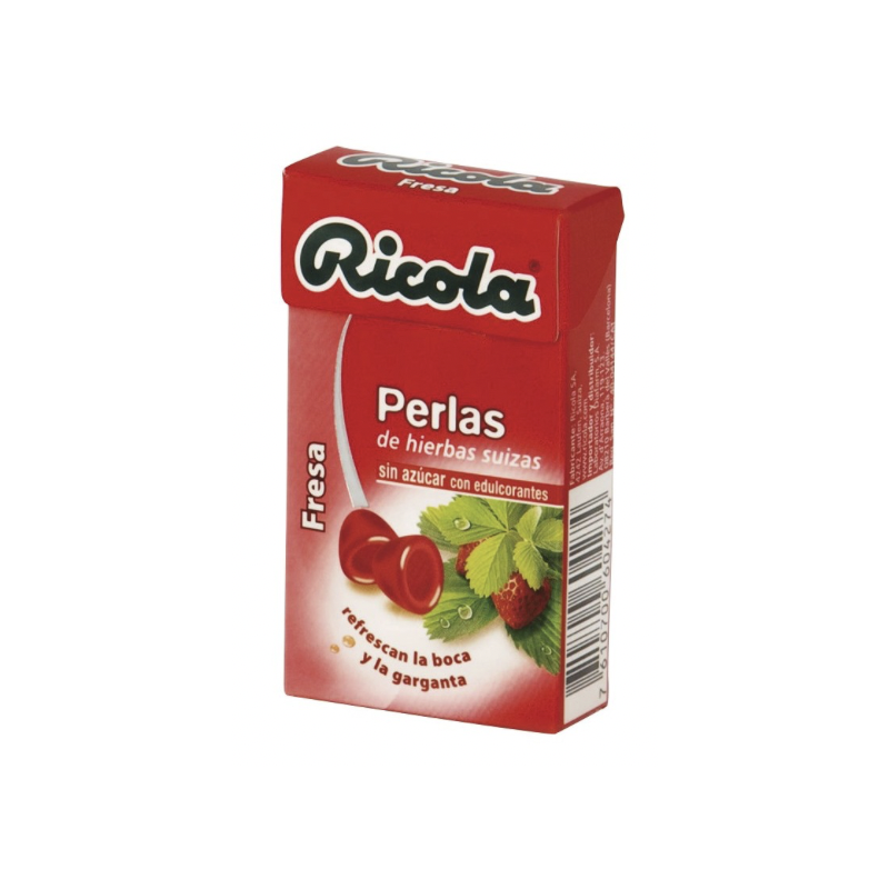 RICOLA Caramelos Perlas Fresa S/A 25 g