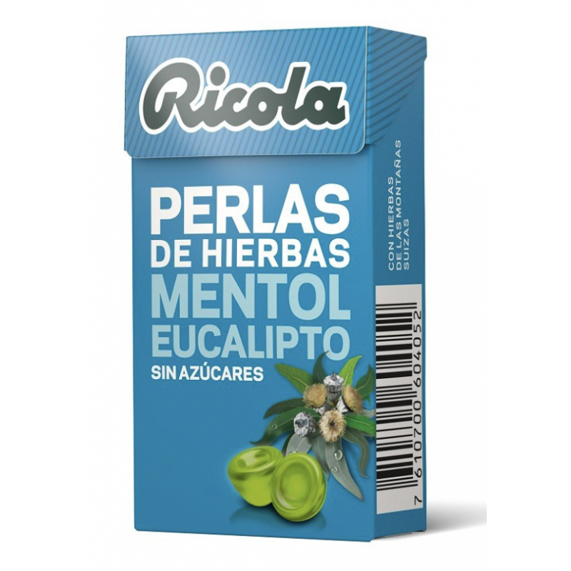 RICOLA Caramelos Perlas Mentol Eucalipto 25 g