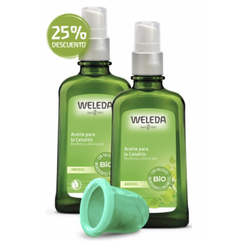 WELEDA Abedul Duplo Aceite Anticelulítico 2 x 100 ml + Regalo Celulicup