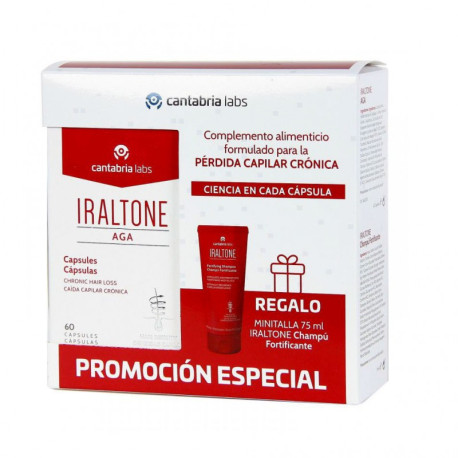 IRALTONE Aga 60 Cápsulas + REGALO Champú Fortificante 75 ml