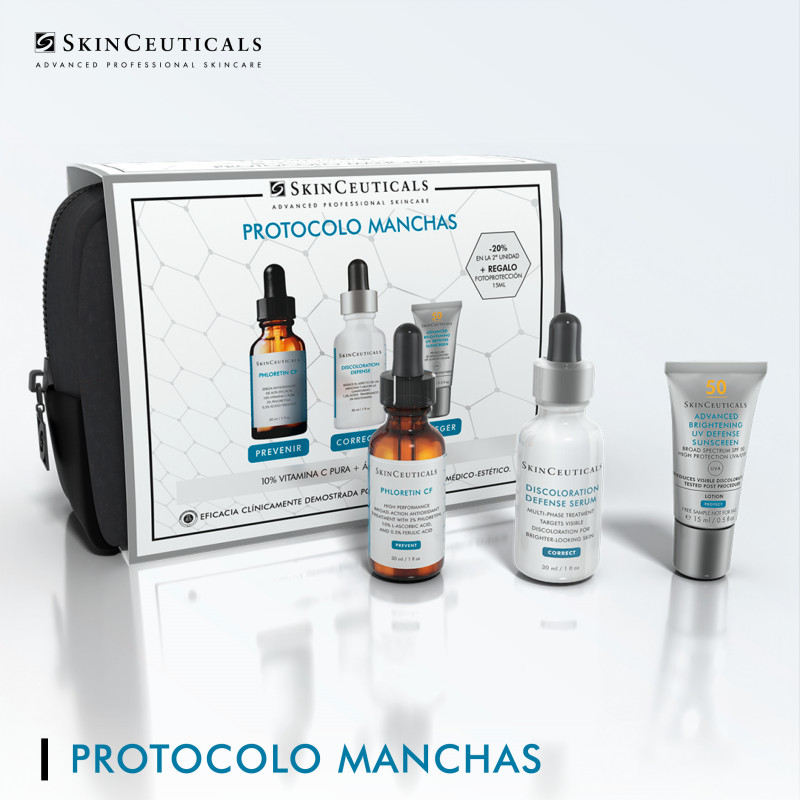 SKINCEUTICALS Cofre Phloretin 30 ml + Discoloration Defense Sérum 30 ml + Advanced Brightening 15 ml