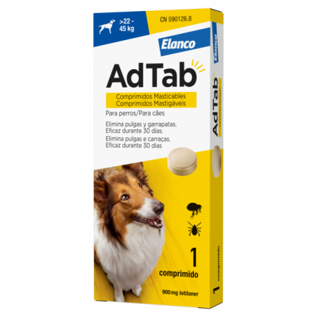 ADTAB Antiparasitario Perro Hasta 45 Kg 1 Comprimido