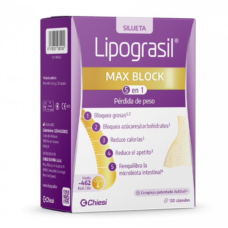 LIPOGRASIL Max Blok 5 en 1 120 Cápsulas