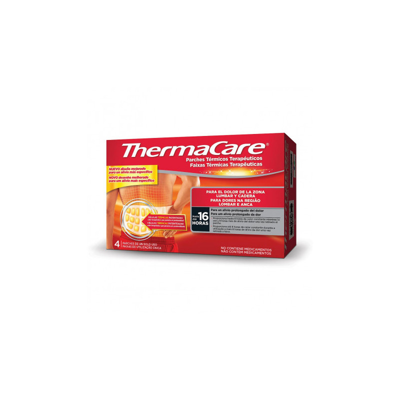 THERMACARE Parches Térmicos Zona Lumbar y Cadera 4 unidades