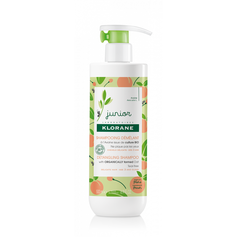 KLORANE Junior Champú Suave Desenredante Melocotón 500 ml