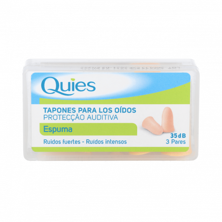 QUIES Tapones Oído Goma Color Carne 6 Unidades