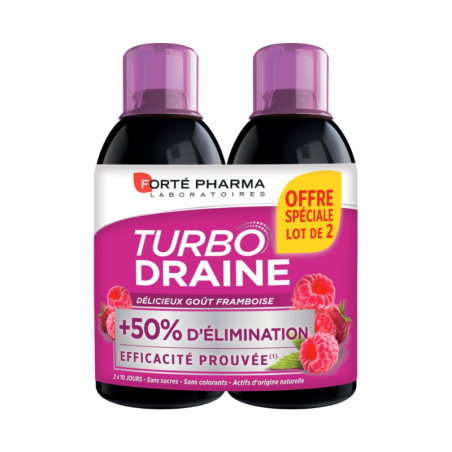 FORTE PHARMA Turboslim drenante sabor frambuesa 2x500 ml