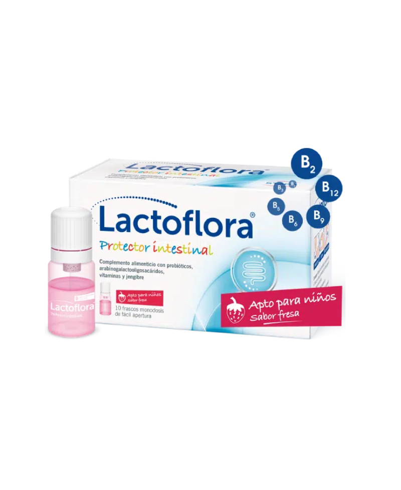 LACTOFLORA Protector intestinal Infantil 10 Frascos Monodosis