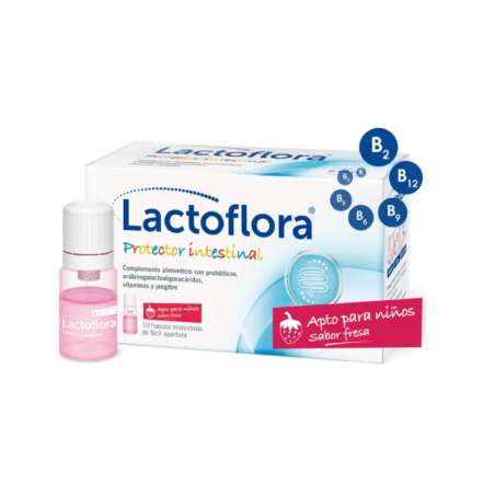 LACTOFLORA Protector intestinal Infantil 10 Frascos Monodosis
