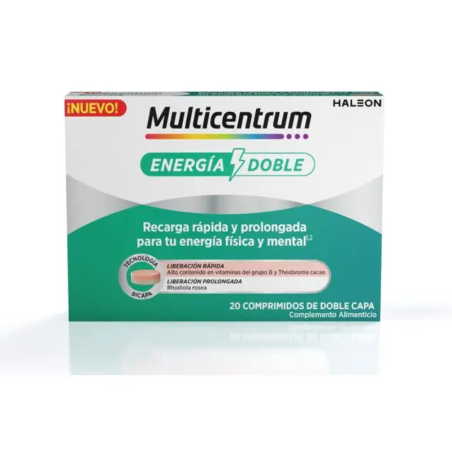 Multicentrum Energía doble 20 comprimidos