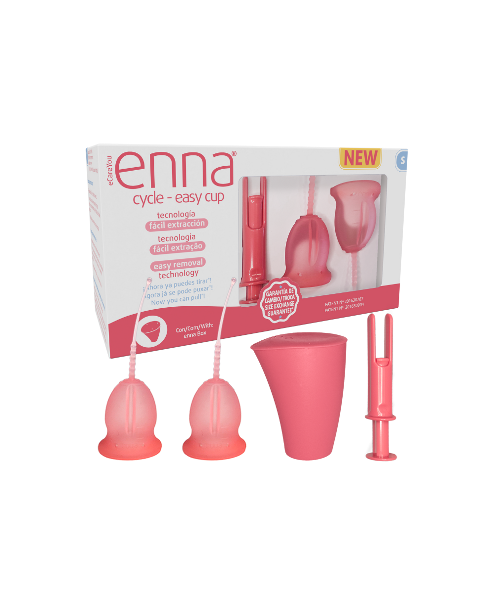 ENNA Cycle-easy copa menstrual con aplicador Talla S 2 unidades