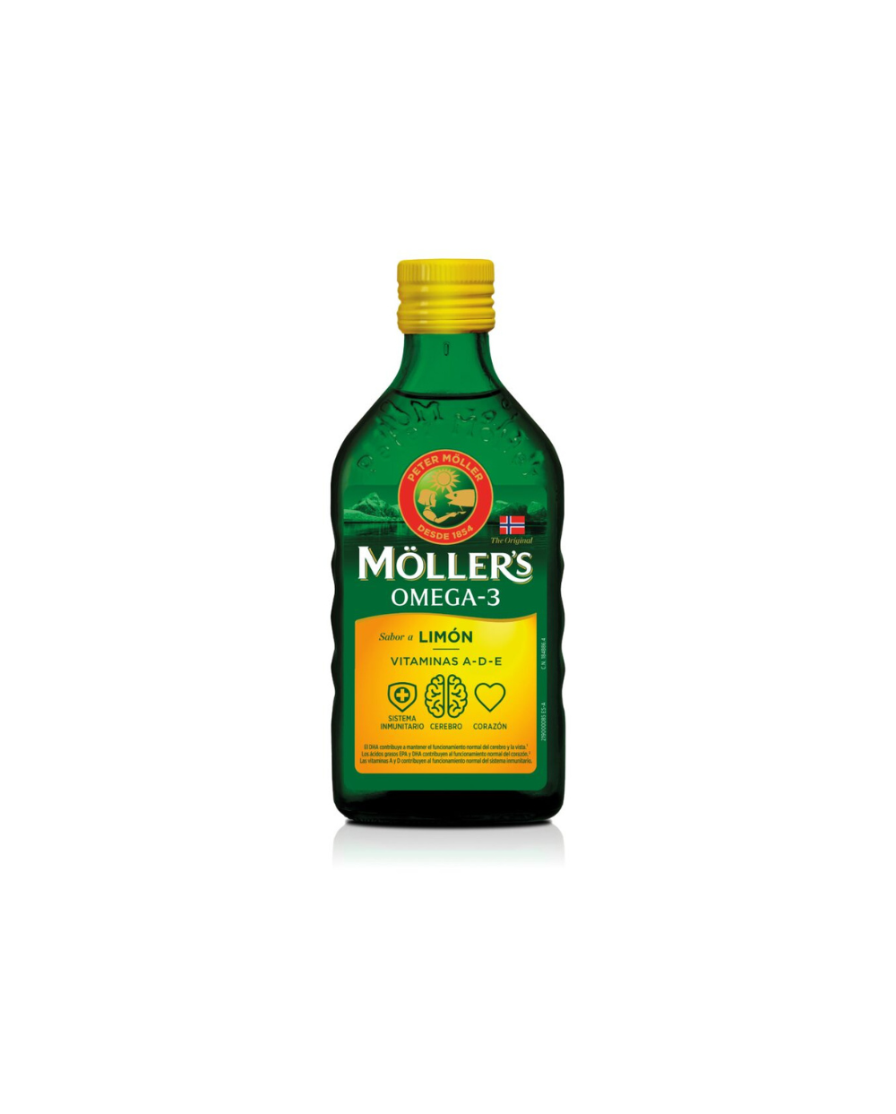 MÖLLER´S Aceite de bacalao sabor a limón 250 ml