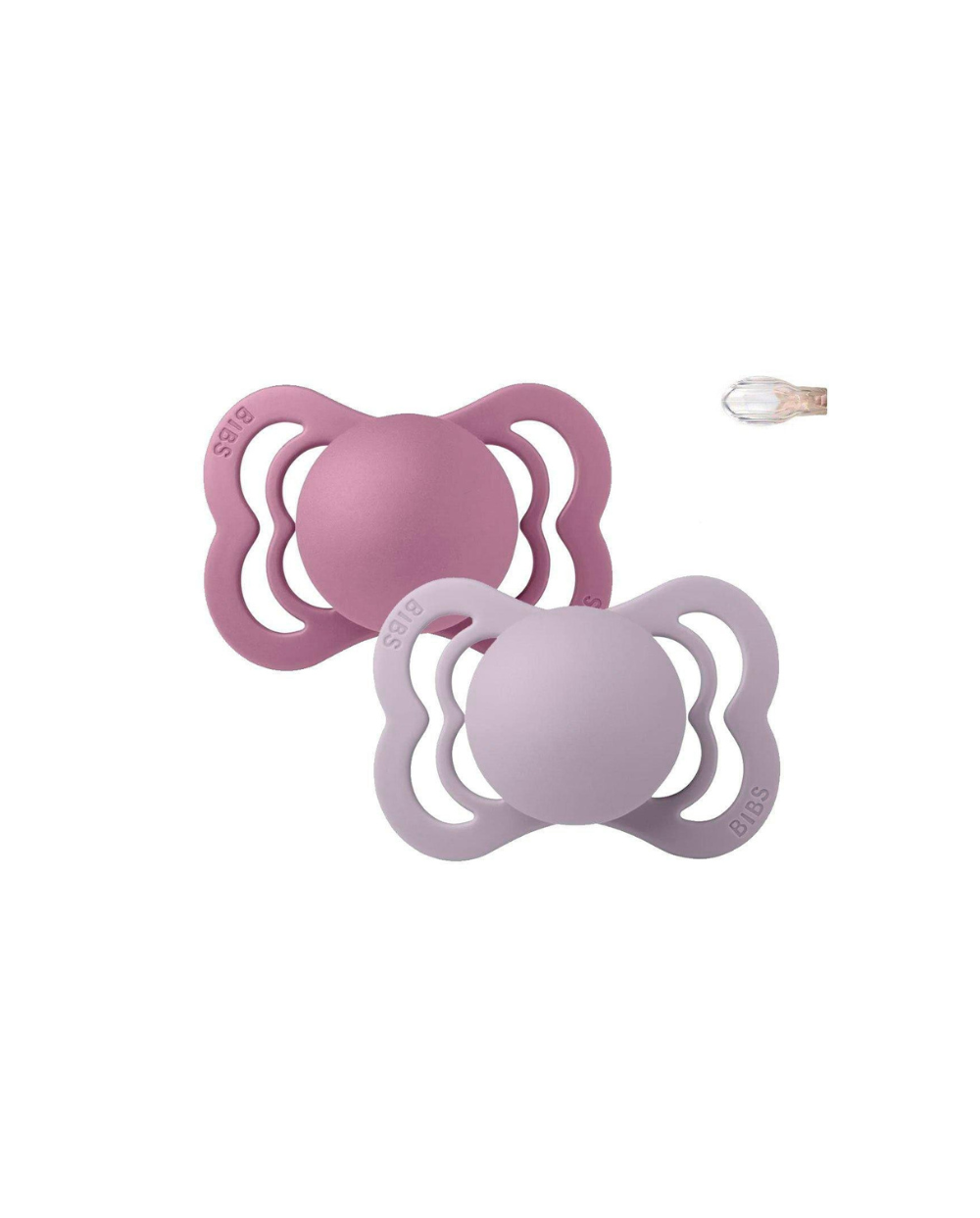 Tutete Chupete Bibs Supreme Fossil Grey/Mauve Silicona 6-18m 2 uds