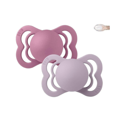 Tutete Chupete Bibs Supreme Fossil Grey/Mauve Silicona 6-18m 2 uds