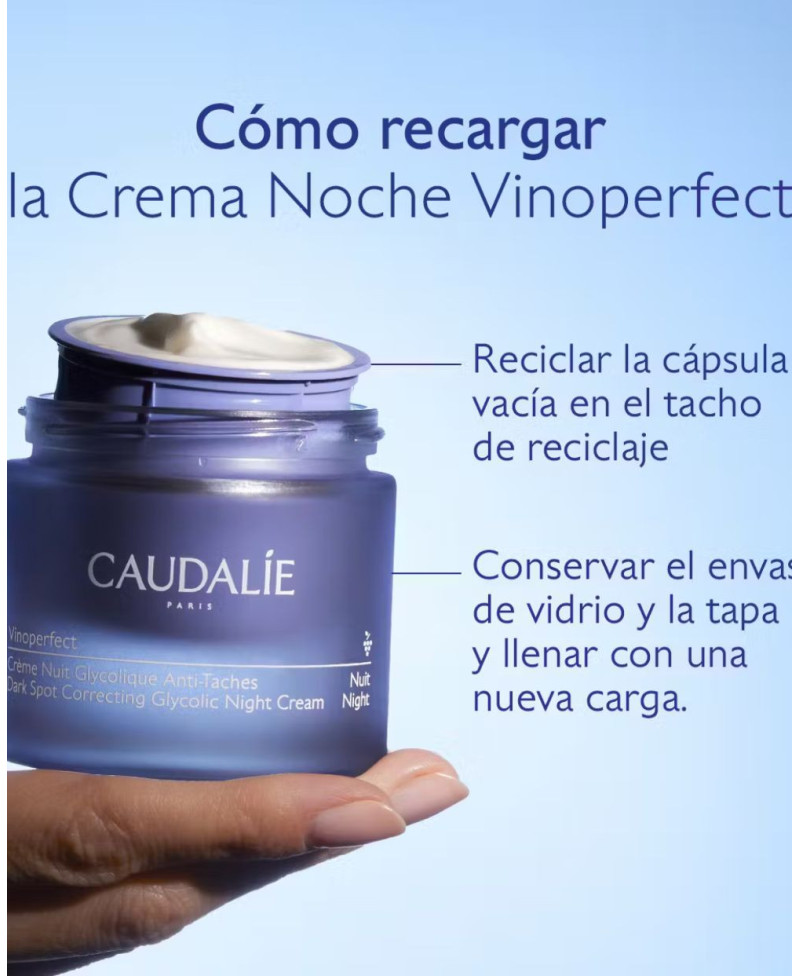 CAUDALIE Vinoperfect Crema Noche Glicólica Antimanchas RECARGA 50 ml