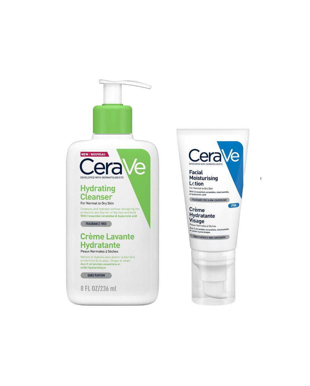 CERAVE Pack Limpiadora Hidratante 473 ml + CERAVE Loción hidratante de Rostro 52 ml