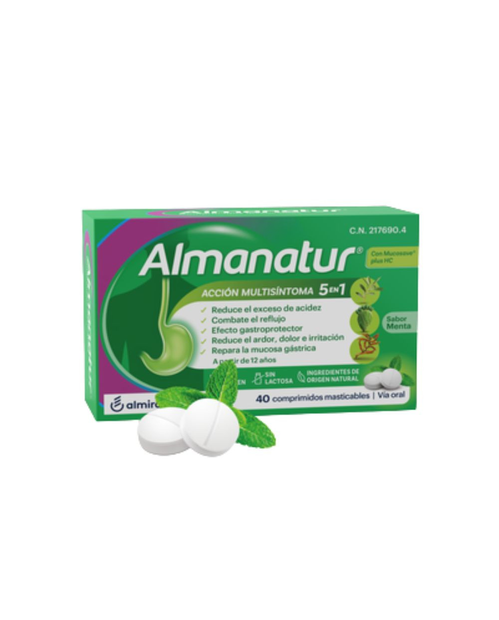 ALMANATUR Sabor Menta 40 Comprimidos Masticables
