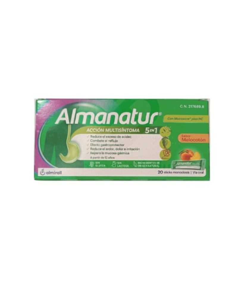 ALMANATUR Sabor Melocotón 20 Sticks Monodosis