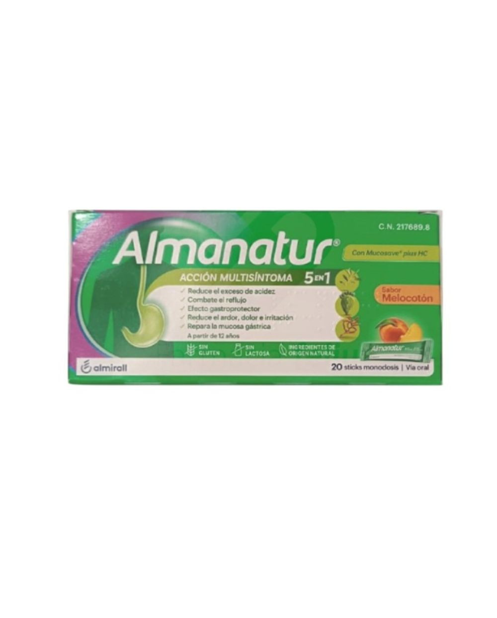 ALMANATUR Sabor Melocotón 20 Sticks Monodosis