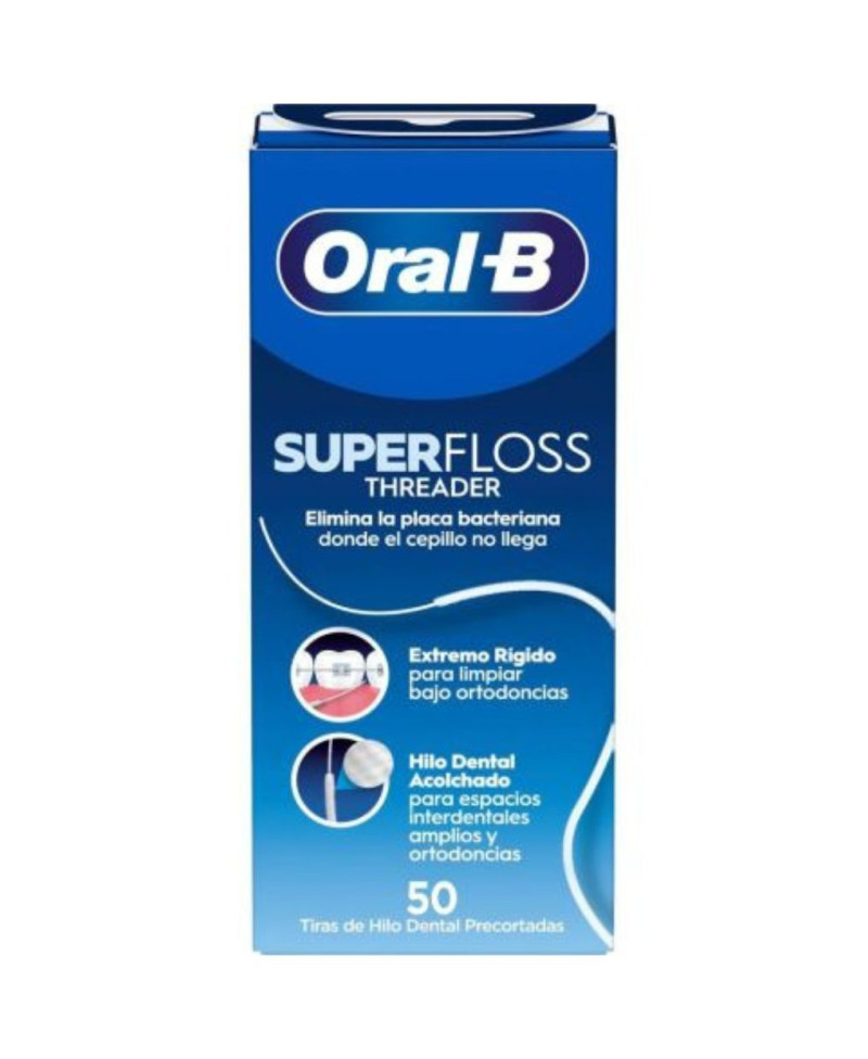 ORAL-B Superfloss Tiras de Hilo Dental Precortadas 50 Unidades