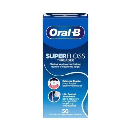 ORAL-B Superfloss Tiras de Hilo Dental Precortadas 50 Unidades