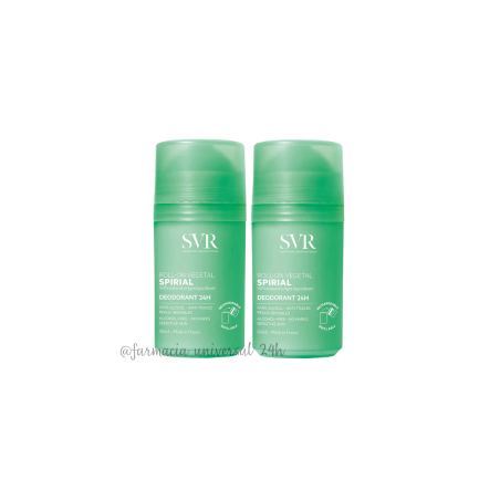 SVR Spirial Duplo Roll On vegetal desodorante antitranspirante 2x50 ml