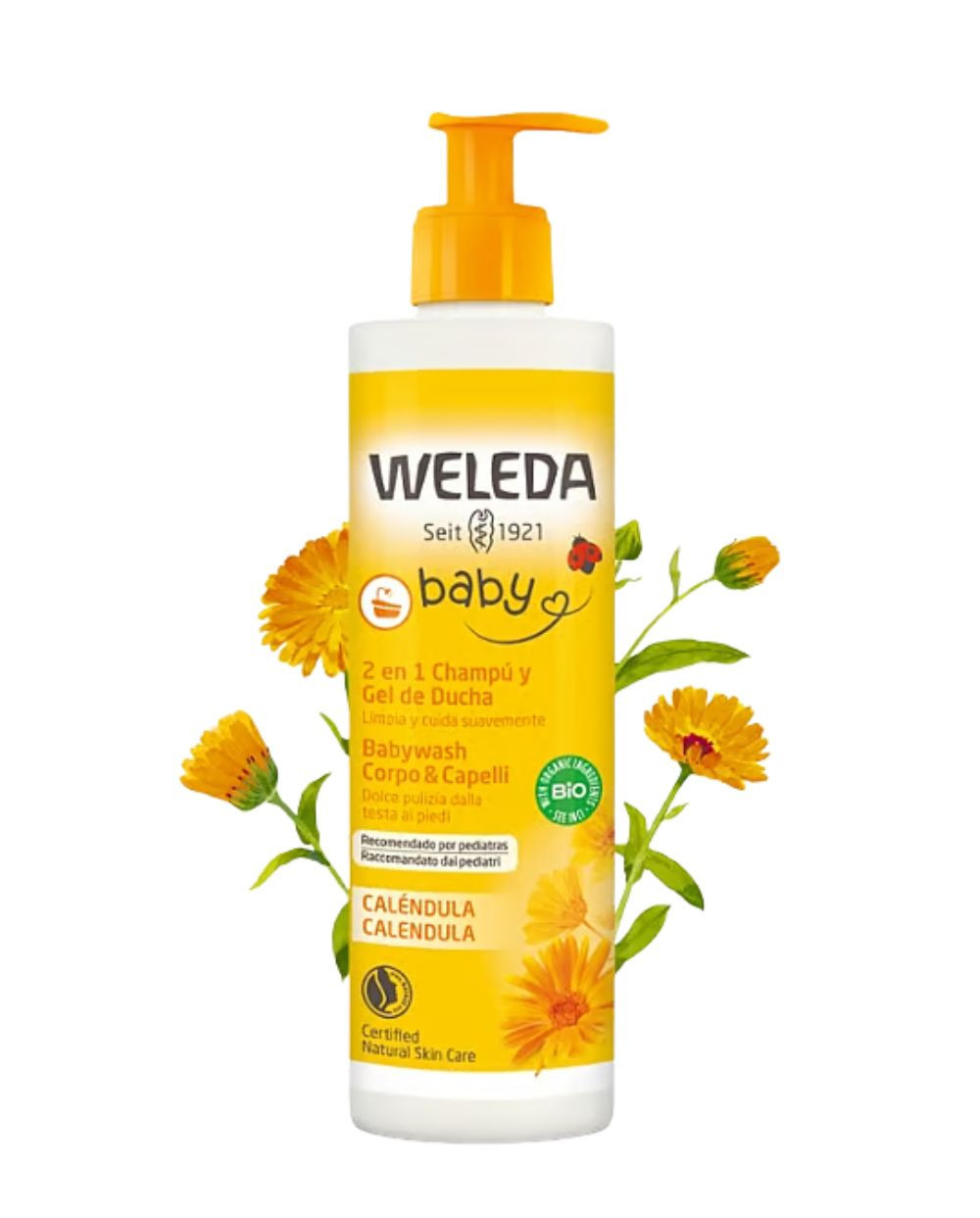WELEDA Baby Caléndula 2 en 1 champú y gel de ducha 400 ml