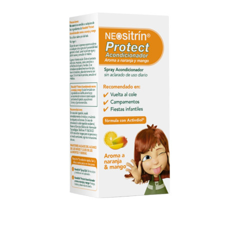 NEOSITRÍN protect spray acondicionador repelente piojos naranja y mango 200 ml