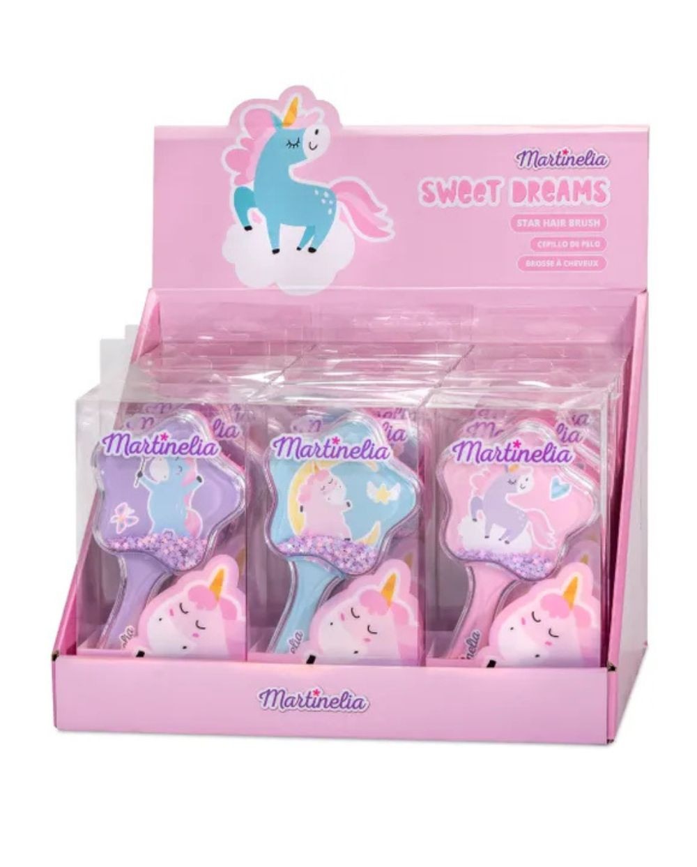 MARTINELIA glittery hair brush unicorn